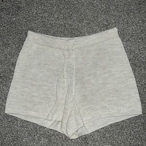 Knitted khaki colored shorts, size Large. Purchased from H&M.